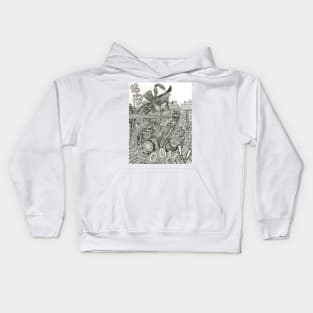 BA-BOOM!(B&W) Kids Hoodie